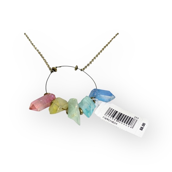 new SOTM Jewels 𑁍 Chakra Crystals Spiritual Statement Pendant Necklace 𑁍 Gold - Picture 7 of 16